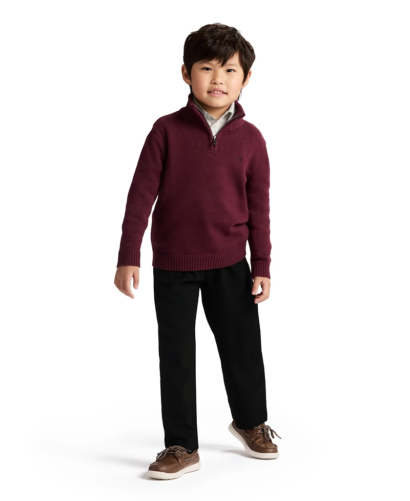 Calvin Klein Boys 2T-7 Long-Sleeve Sweater, Shirt and Pants, 3-Piece Set