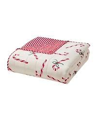 Hallmark Bedding Candy Canes Holiday 3-Pc. Quilt Set