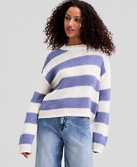 Now This Womens Drop Shoulder Striped Sweater Macys Exclusive