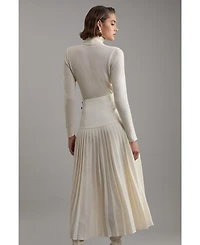 Karen Millen Women's Buckle Detailed Maxi Skirt