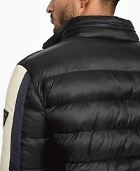 Guess Men's Color-Block Puffer Regular-Fit Jacket