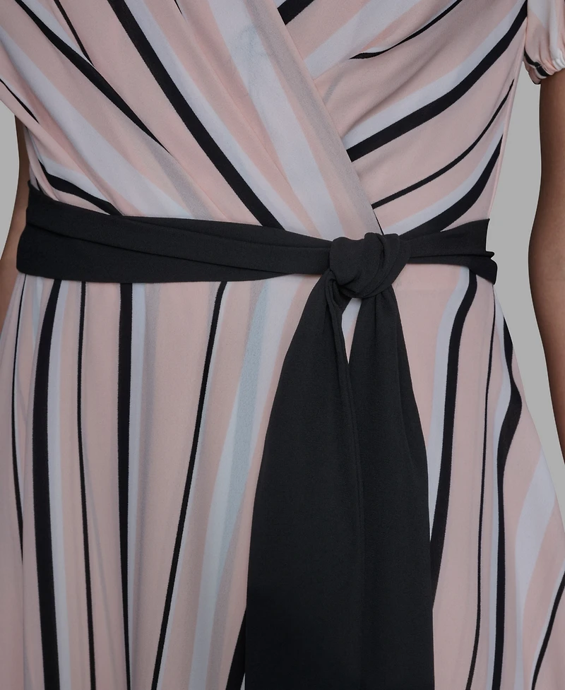 Karl Lagerfeld Paris Women's V-Neck Midi Dress