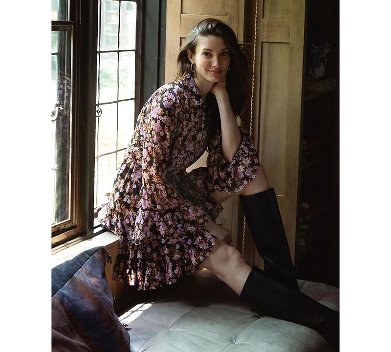 CeCe Women's Tiered Shirt Dress