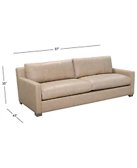 Stacia 97" Leather Upholstery Sofa