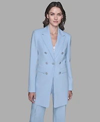 Karl Lagerfeld Paris Women's Long One-Button Blazer Jacket