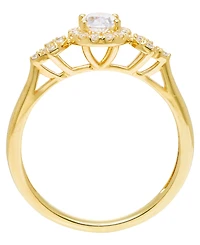 Macy's Diamond Halo Ring (1/2 ct. t.w.) in 14k Yellow Gold