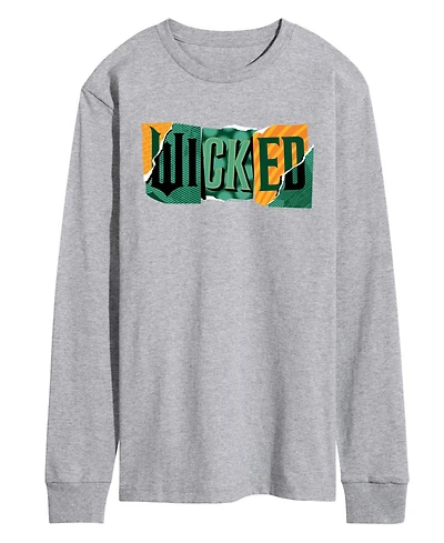 Airwaves Men's Wicked Part 2 Ripped Logo Graphic Printed Long-Sleeve T-Shirt