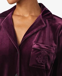 Lauren Ralph Women's Long Sleeves Notch Collar Pajama Set