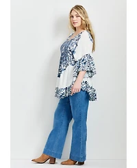 Avenue Women's Frankie Frill Detail Tunic