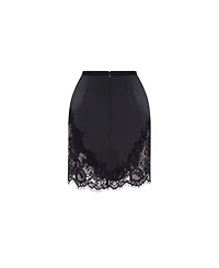 Milla Women's Millla Fitted Obsidian Mini Skirt Adorned With Lace