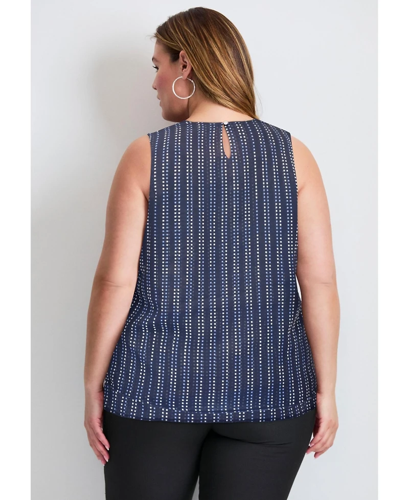 Avenue Women's Tops & Tees Plus Sleeveless Double Layer Swing Tank