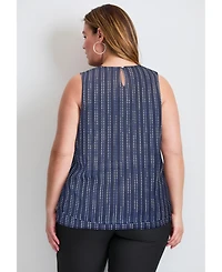 Avenue Women's Tops & Tees Plus Sleeveless Double Layer Swing Tank