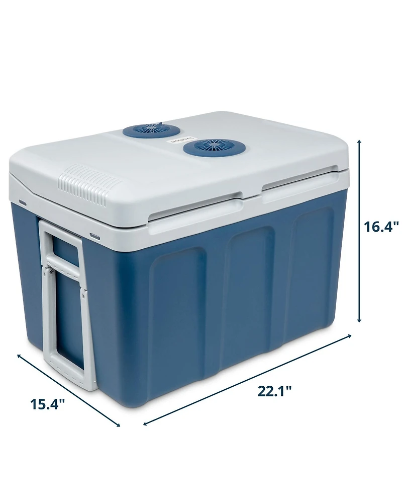 Ivation Electric Cooler & Warmer, 45 L Portable Cooler w/Wheels - Blue