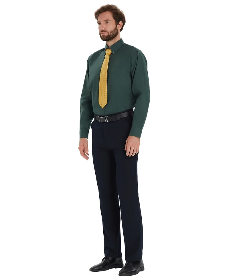 Club Room Men's Pinpoint Button Front Solid Dress Shirt, Macy's Exclusive