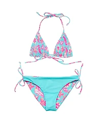 Snapper Rock Big Girls Tropical Glow Teen Recycled Triangle Bikini