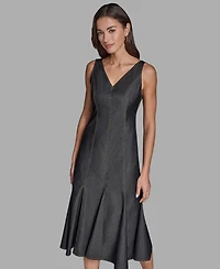 Bcbg Women's Denim Midi Shift Dress