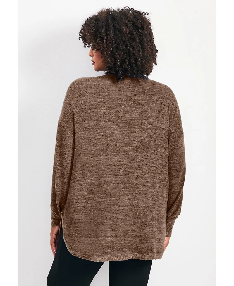 Avenue Women's Bec Button Detail Hacci Top