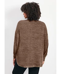 Avenue Women's Bec Button Detail Hacci Top