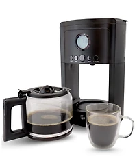 Willow Kitchen 12 Cup Coffee Maker – Programmable Brewing Options with Timer, Beautiful Design, Glass Pot