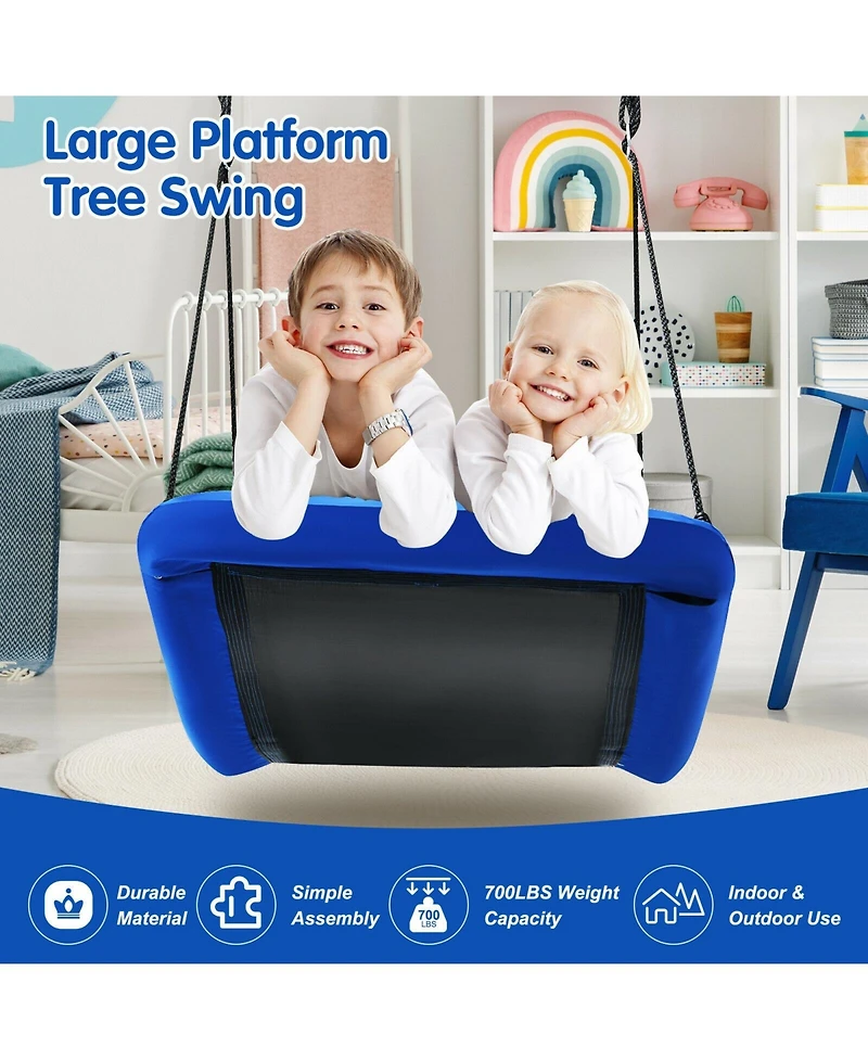 Skonyon 700lb Giant 60 Inch Platform Tree Swing for Kids and Adults