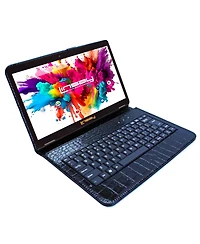 New Linsay 10.1" Tablet Octa Core 128GB Exclusive Luxury Black Crocodile Keyboard Android 15