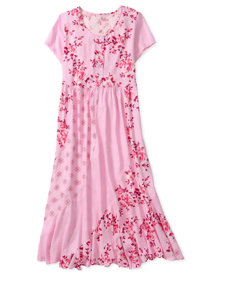 Woman Within Women's Within Mixed Print Maxi Dress