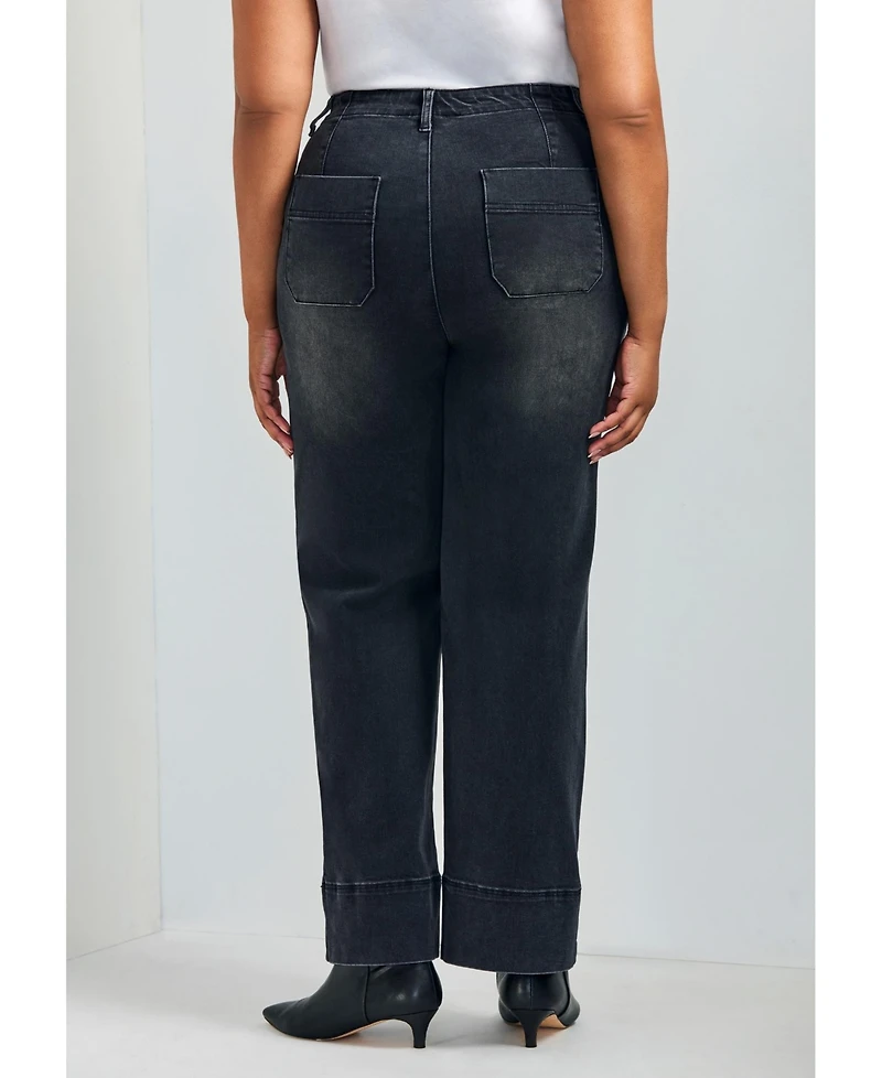 Avenue Women's Kira Wide Leg Jeans