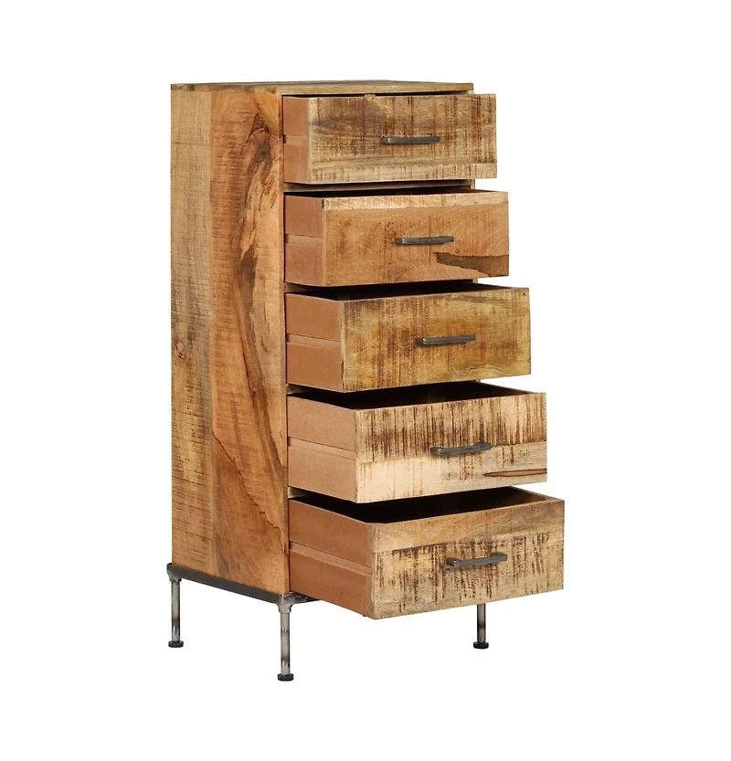 Chest of Drawers 17.7"x13.8"x41.7" Solid Mango Wood