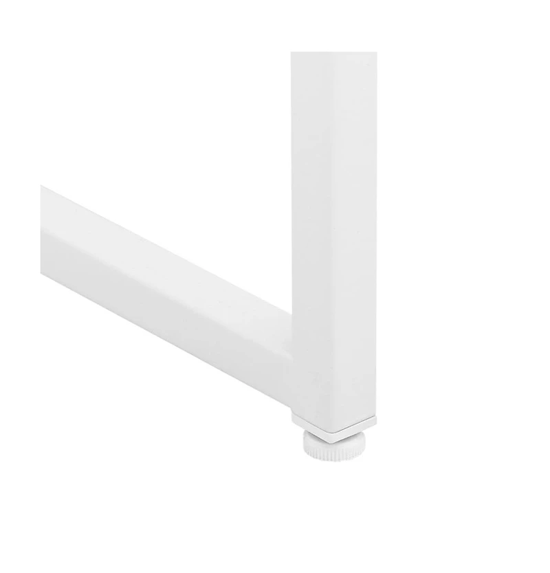 Highboard White 31.5"x13.8"x53.1" Steel and Tempered Glass