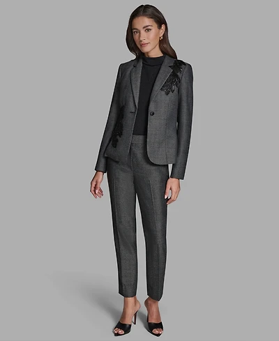 Bcbg Women's Novelty Notch Collar One-Button Jacket