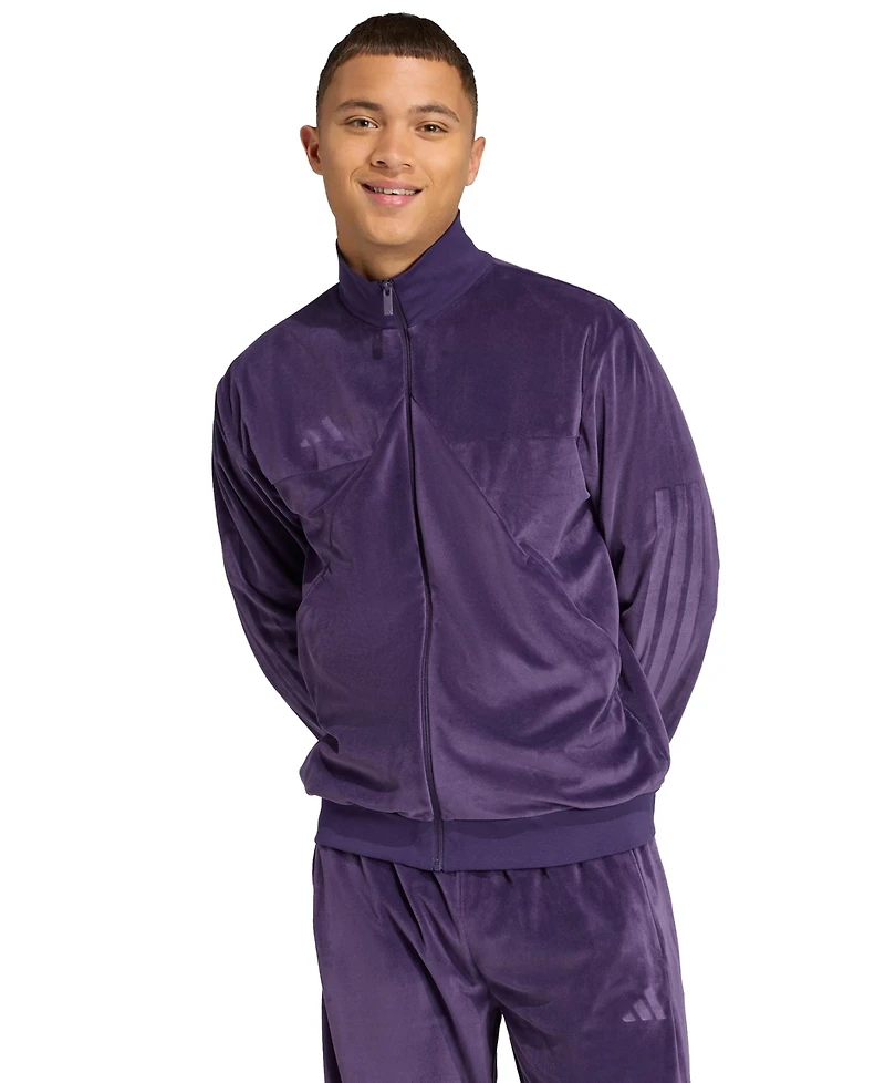 adidas Men's House of Tiro Velour Long-Sleeve Track Jacket