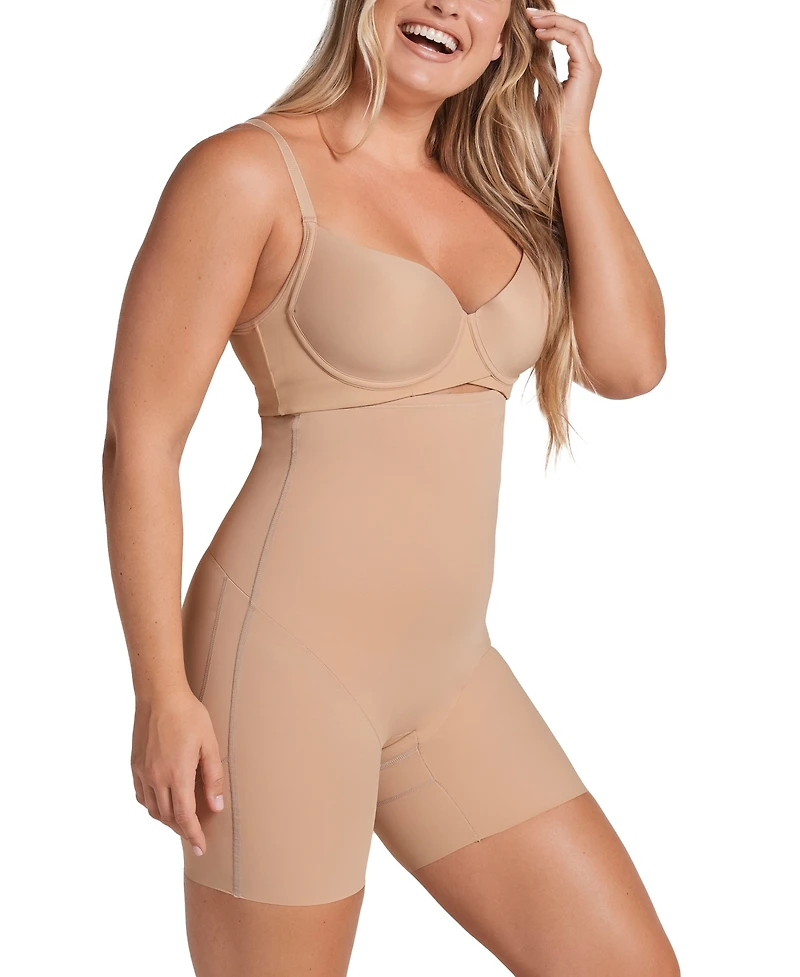 Leonisa Women's Strapless Sculpting Step-in Body Shaper with Short Bottom