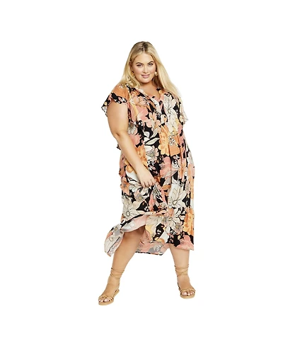 Avenue Women's Bellini Flutter Sleeve Dress