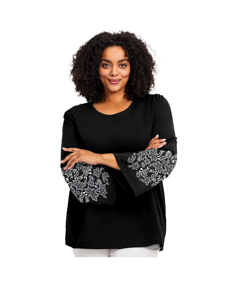 Avenue Women's Novelty Bell Sleeve Top