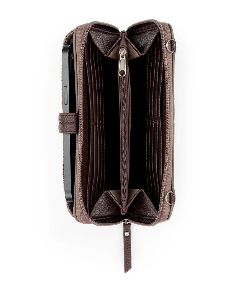 Iris Leather Smartphone Convertible Crossbody Wallet