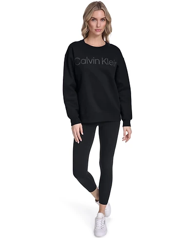Calvin Klein Women's Puff Print Logo Crewneck Sweatshirt
