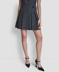 Dkny Women's Pleated Zippered Mini Skirt