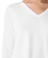 Eileen Fisher Women's V-Neck Long-Sleeve T-Shirt