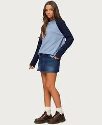 Edikted Women's Me Time oversized waffle top