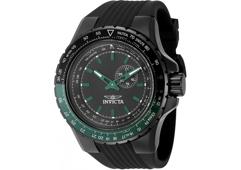 Invicta Men's 49731 Aviator Quartz VD72 Black Dial Watch