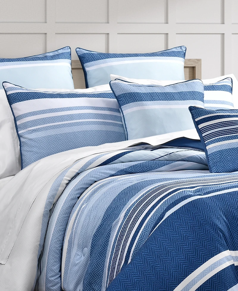 Royal Court Carson Multi-Stripe 3-Pc. Comforter Set, Full/Queen