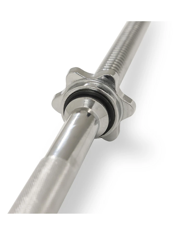 Sunny Health & Fitness 60" Standard Barbell with Star-lock collars, 300 lbs weight capacity