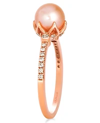 Le Vian Freshwater Pearl (7-8mm) & Nude Diamond (0.18 ct. t.w.) Ring in 14k Strawberry Gold
