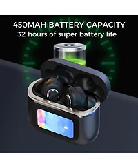 Ear-Buds- Bluetooth 5.3 w/ Lcd Screen- Tws/Noise Cancel- 32Hr Playtime