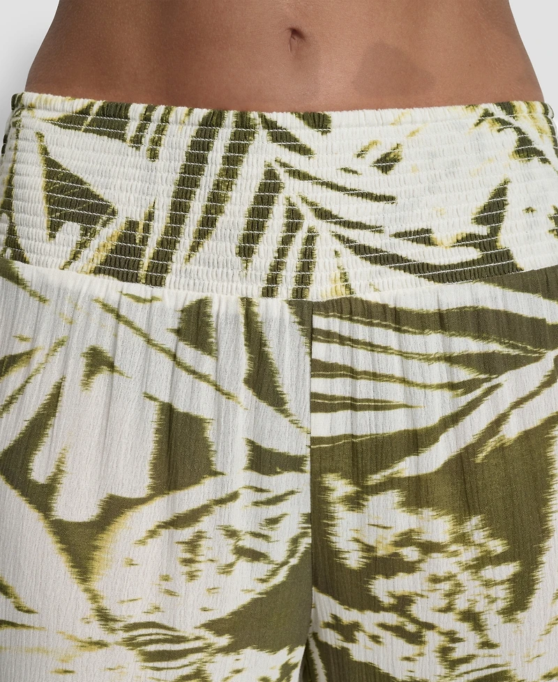 Dkny Women's Smocked-Waist Cover-Up Pull-On Pants