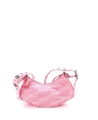 Pre-Owned Balenciaga Xs Le Cagole Giant Studs Shoulder Bag Bb Denim