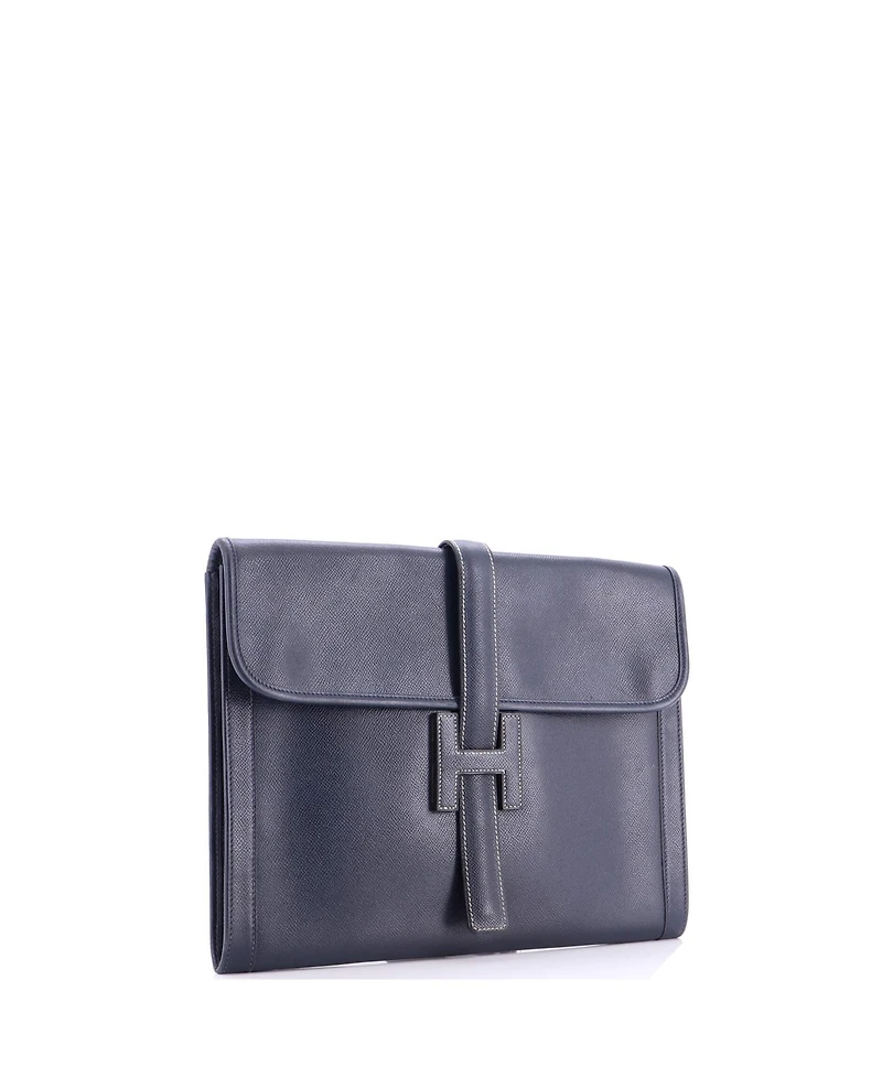 Pre-Owned HERMES Gm Jige Clutch Courchevel