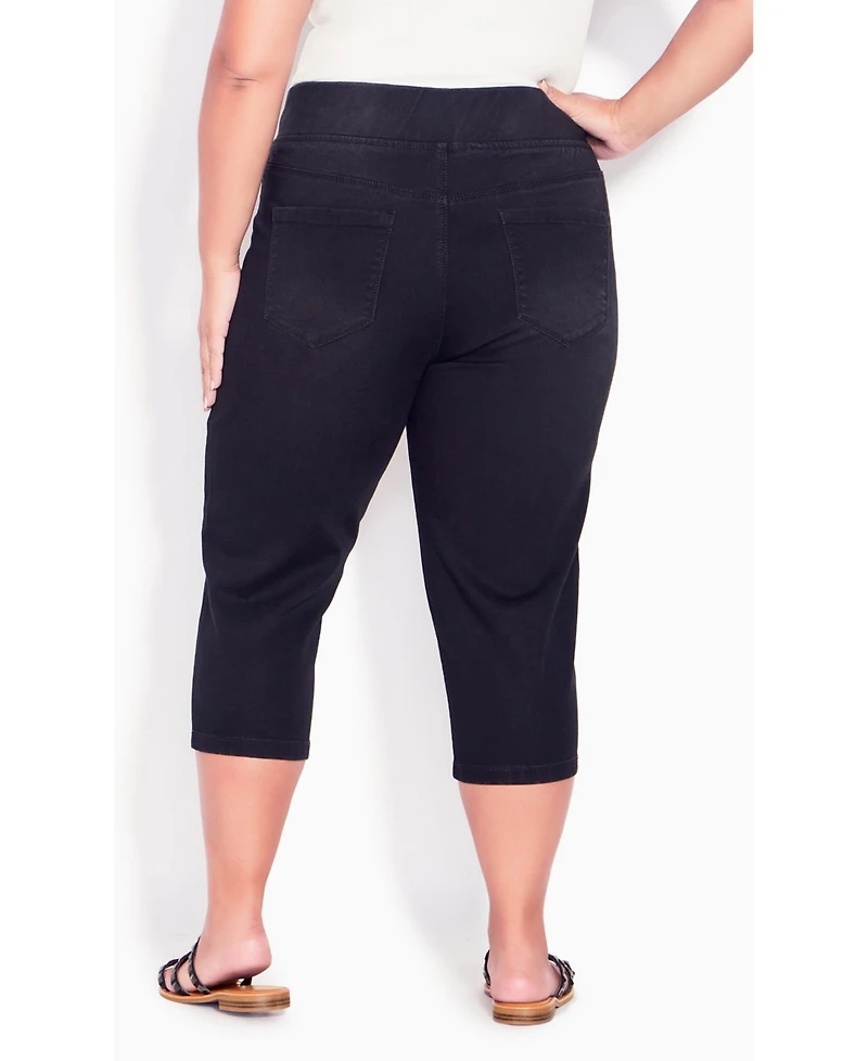 Avenue Women's Butter Denim Pull On Crop Jean