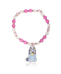 Bluey Beaded Bracelet Set, 4-Pack, Character Charms, Adjustable Stretch