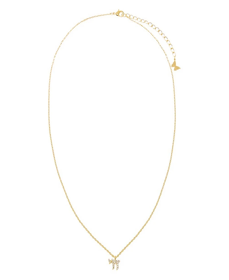 by Adina Eden Mini Pave Gold Plated Chain Pendant Necklace